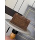 Medium CLASSIC HANDBAG Suede Gold Metal Brown A