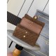 Medium CLASSIC HANDBAG Suede Gold Metal Brown A