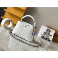 Louis Vuitton CAPUCINES MINI Taurillon White M56071 High