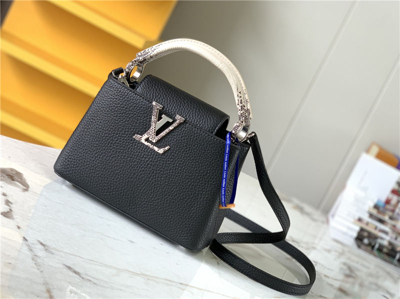 Louis Vuitton CAPUCINES MINI Taurillon/Lizard Black M94048 High