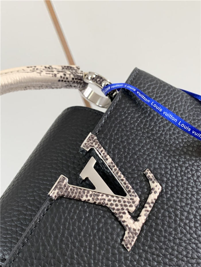 Louis Vuitton CAPUCINES MINI Taurillon/Lizard Black M94048 High