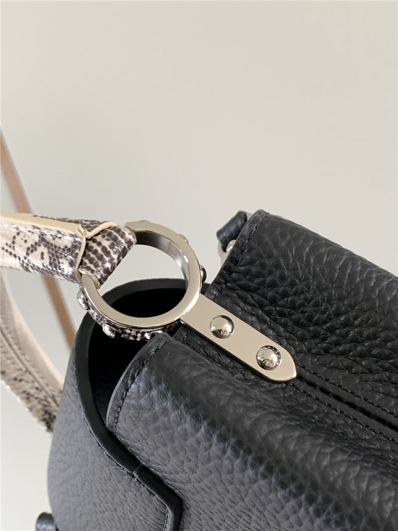 Louis Vuitton CAPUCINES MINI Taurillon/Lizard Black M94048 High