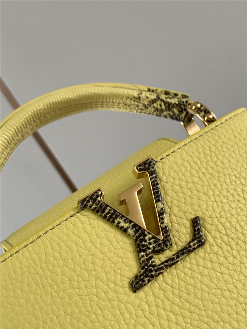 Louis Vuitton CAPUCINES MINI Taurillon/Lizard Yellow M94048 High