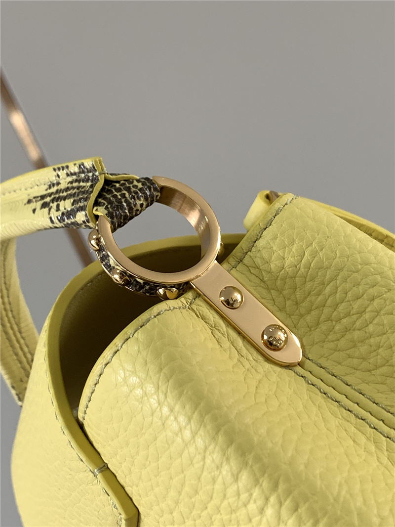 Louis Vuitton CAPUCINES MINI Taurillon/Lizard Yellow M94048 High