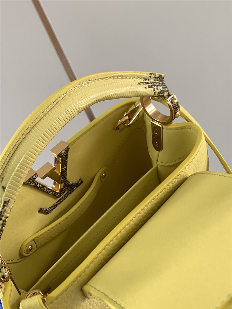 Louis Vuitton CAPUCINES MINI Taurillon/Lizard Yellow M94048 High