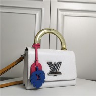 Louis Vuitton TWIST MM Epi Leather M56112 White High