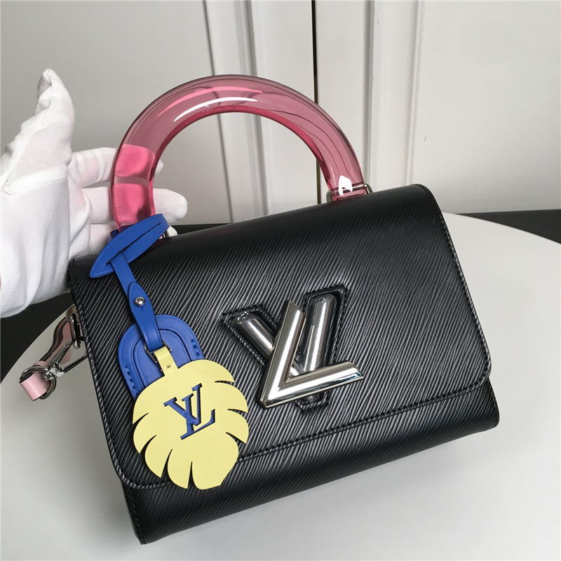 Louis Vuitton TWIST MM Epi Leather M56112 Black High