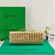 BV Long Clutch Andiamo With Handle Gold High