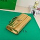 BV Long Clutch Andiamo With Handle Gold High