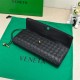 BV Long Clutch Andiamo With Handle Black High