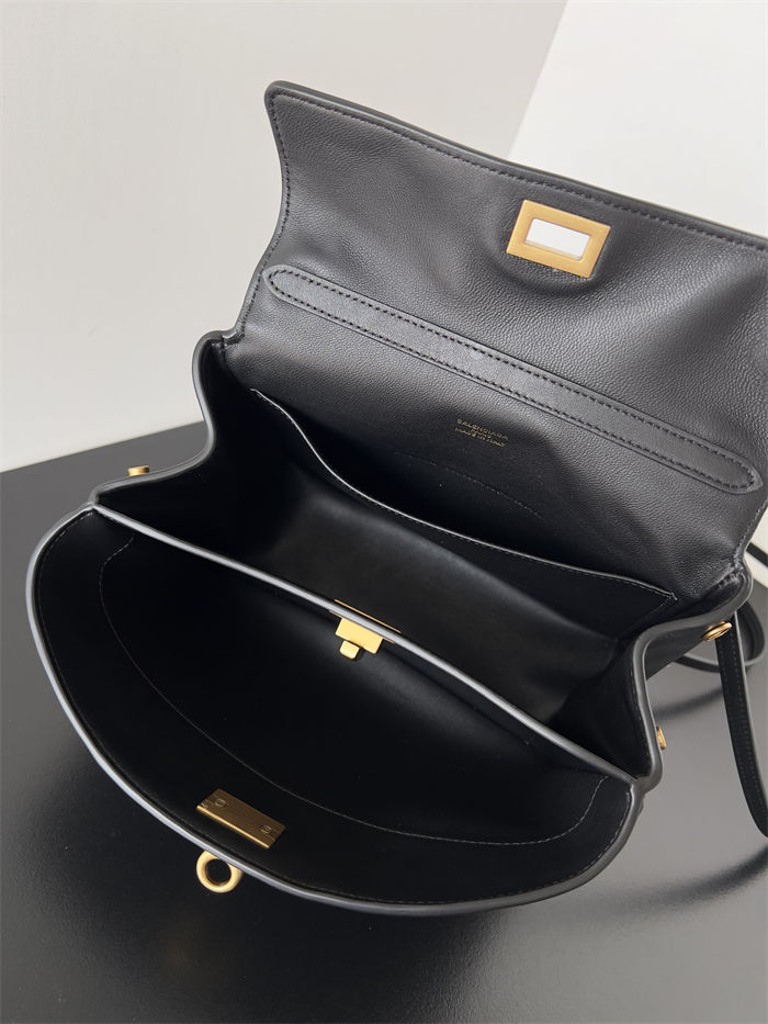 WOMEN'S RODEO MINI HANDBAG smooth calfskin Black Gold-Metal High