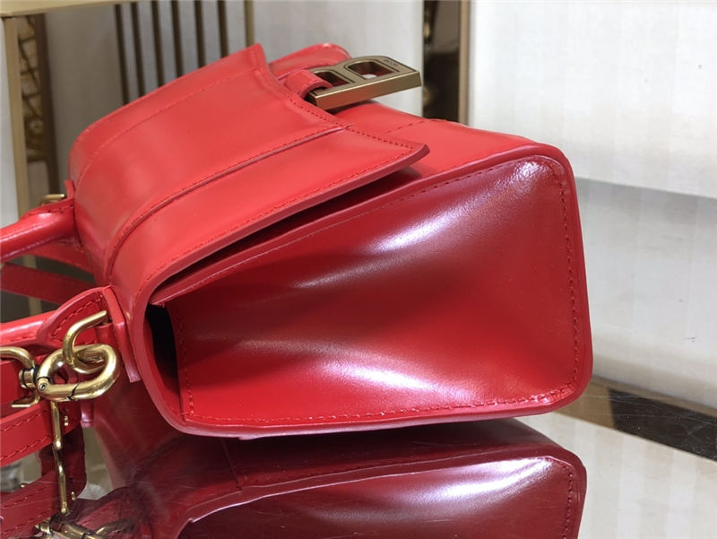 WOMEN'S HOURGLASS XS TOP HANDLE BAG Leather Red High