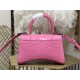 WOMEN'S HOURGLASS XS TOP HANDLE BAG Crocodile Pink High