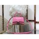 WOMEN'S HOURGLASS XS TOP HANDLE BAG Crocodile Pink High