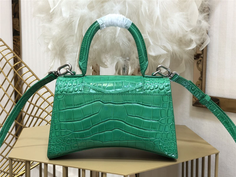 WOMEN'S HOURGLASS XS TOP HANDLE BAG Crocodile Green High