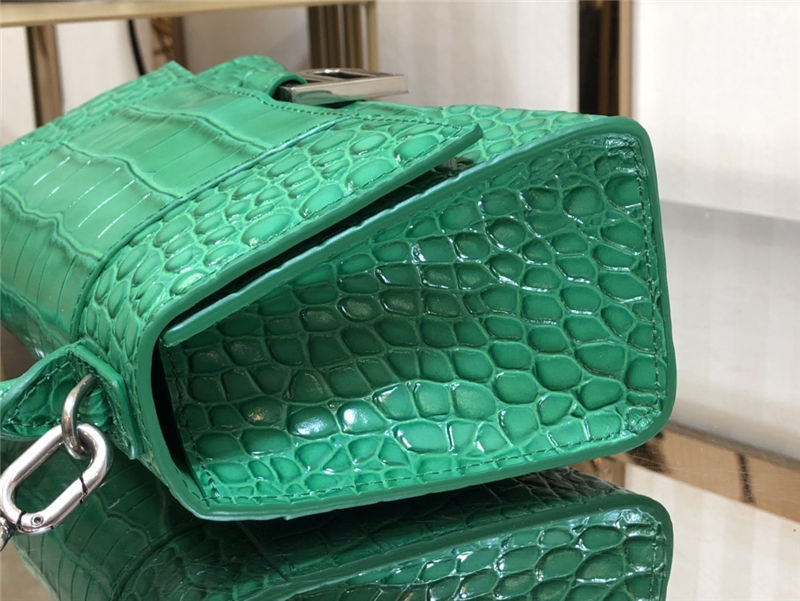 WOMEN'S HOURGLASS XS TOP HANDLE BAG Crocodile Green High