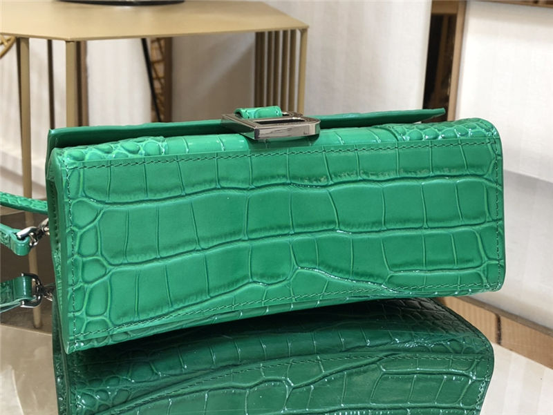 WOMEN'S HOURGLASS XS TOP HANDLE BAG Crocodile Green High