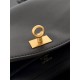 WOMEN'S RODEO SMALL HANDBAG smooth calfskin Black Gold-Metal High