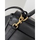 WOMEN'S RODEO SMALL HANDBAG smooth calfskin Black Gold-Metal High