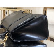 WOMEN'S HOURGLASS SMALL TOP HANDLE BAG Leather Black High