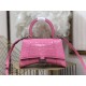 WOMEN'S HOURGLASS SMALL TOP HANDLE BAG Crocodile Pink High