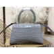 WOMEN'S HOURGLASS SMALL TOP HANDLE BAG Crocodile Grey High