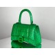 WOMEN'S HOURGLASS XS TOP HANDLE BAG Crocodile Green High