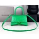 WOMEN'S HOURGLASS SMALL TOP HANDLE BAG Crocodile Green High