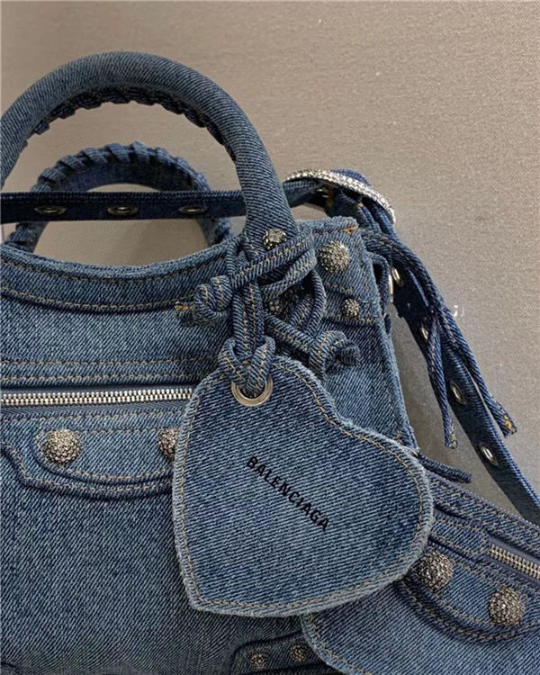 WOMEN'S NEO CAGOLE XS HANDBAG DENIM IN BLUE Top