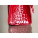 WOMEN'S HOURGLASS XS TOP HANDLE BAG Crocodile Red High