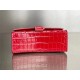 WOMEN'S HOURGLASS XS TOP HANDLE BAG Crocodile Red High