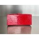 WOMEN'S HOURGLASS SMALL TOP HANDLE BAG Crocodile Red High