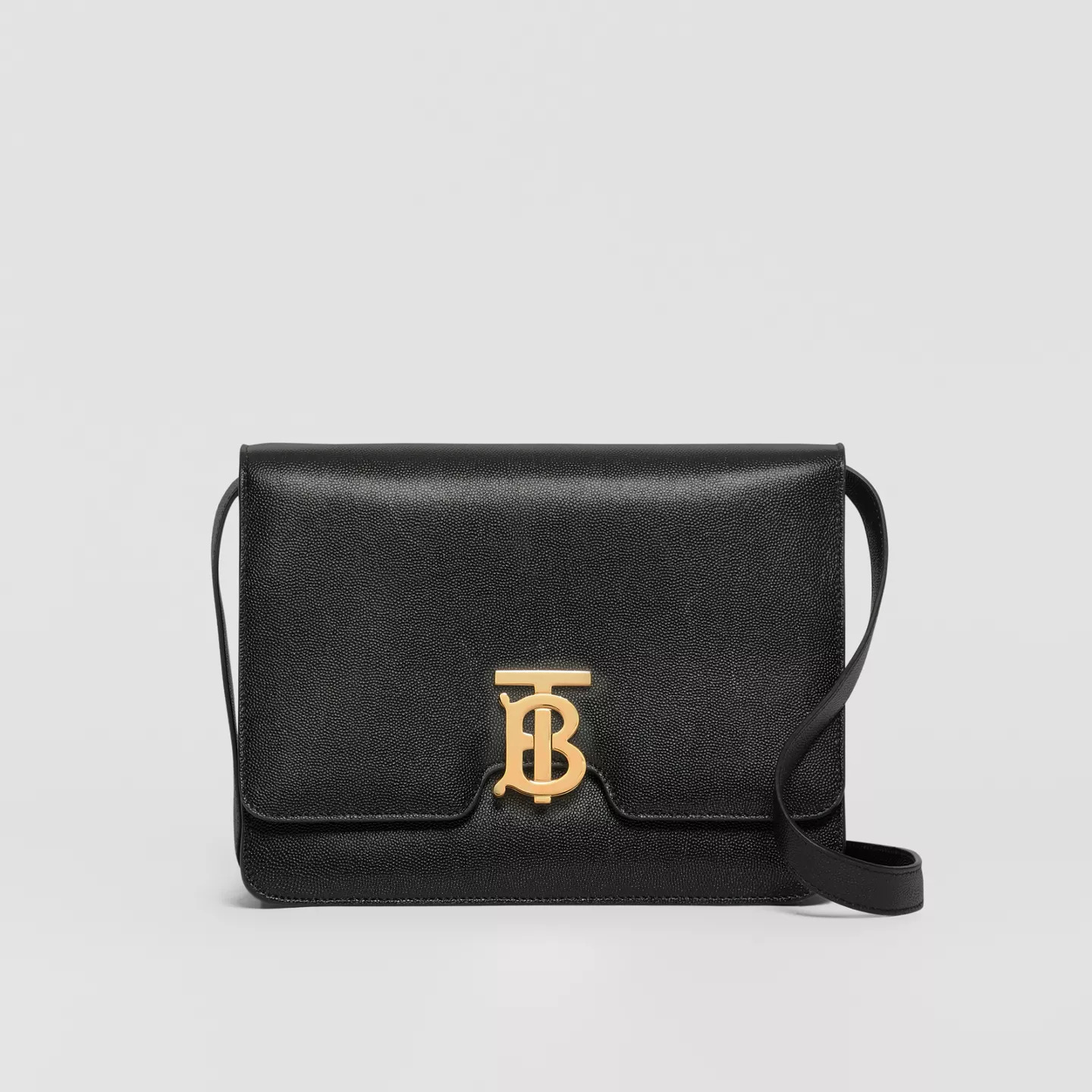 Medium Grainy Leather TB Bag Black High