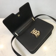 Small Grainy Leather TB Bag Black High