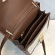 Small Tri-tone Canvas and Leather TB Bag Brown High