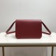 Small Leather TB Bag Small Burgundy High