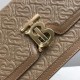 Small Quilted Monogram Lambskin TB Bag Brown High