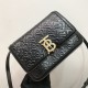 Small Quilted Monogram Lambskin TB Bag Black leather High