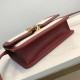 Mini Two-tone Canvas and Leather TB Bag Burgundy High