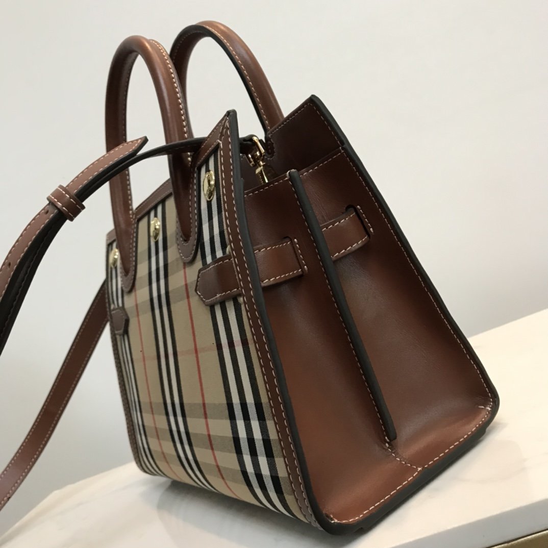 Mini Vintage Check Two-handle Title Bag High