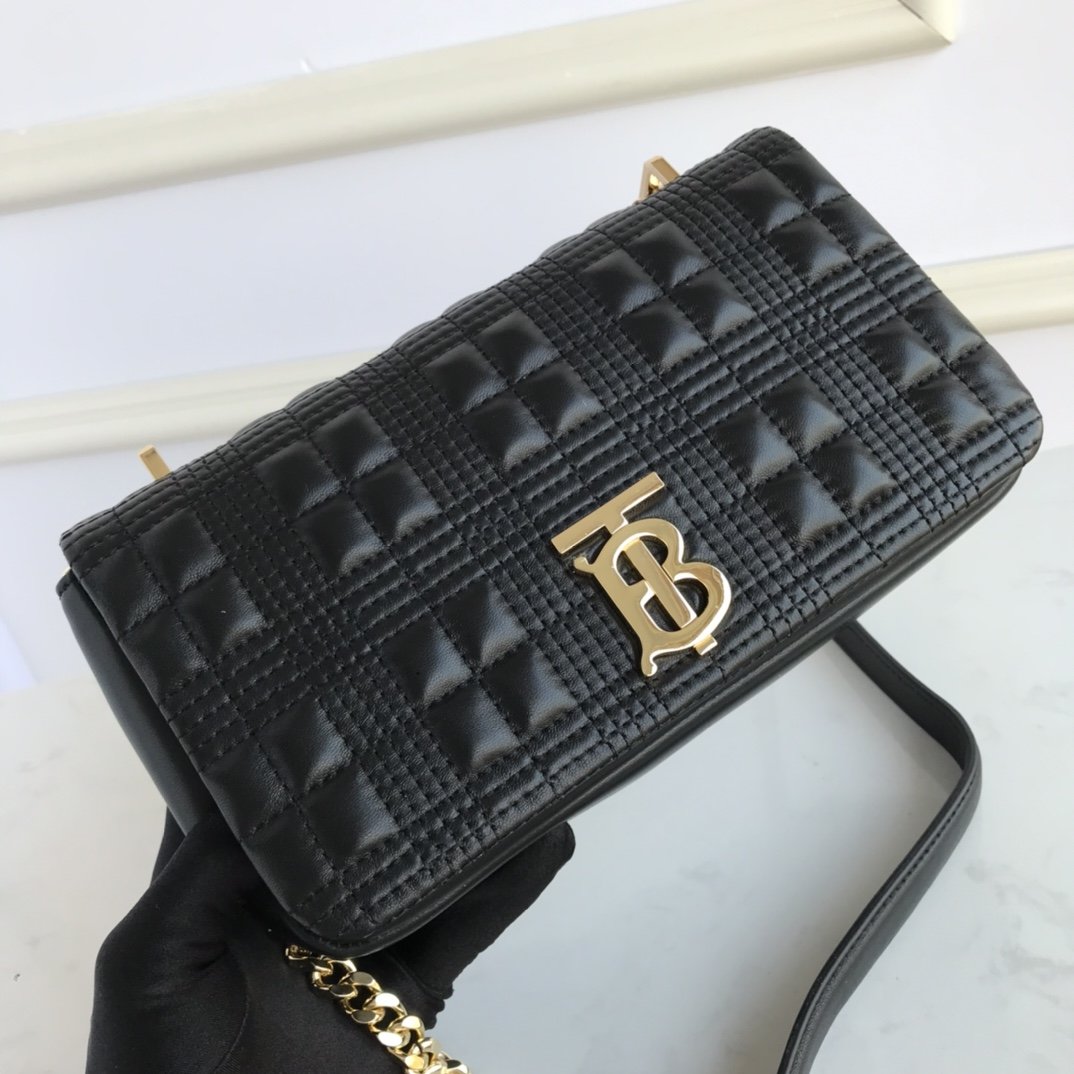 Small Quilted Lambskin Lola Bag Black High