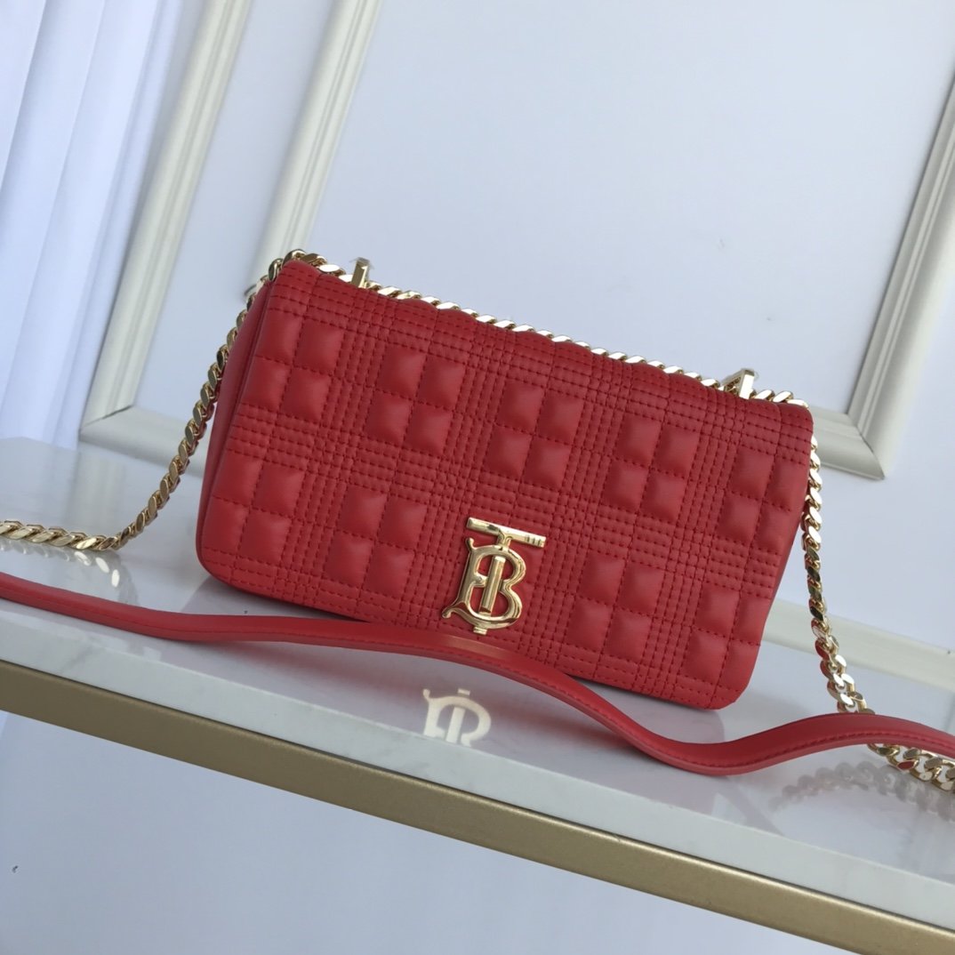 Small Quilted Lambskin Lola Bag Red High