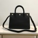 Mini Leather Two-handle Title Bag Black High