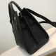 Mini Leather Two-handle Title Bag Black High