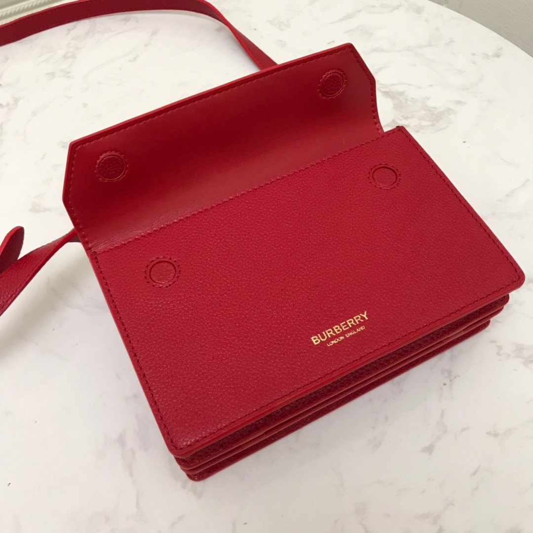 Mini Horseferry Title Bag with Pocket Detail Red High