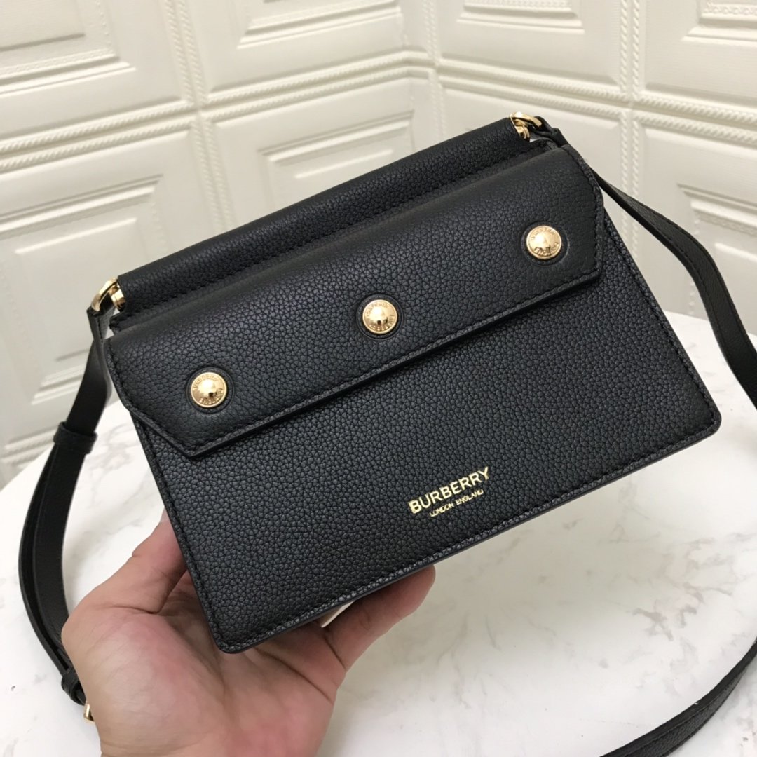 Mini Horseferry Title Bag with Pocket Detail Black High