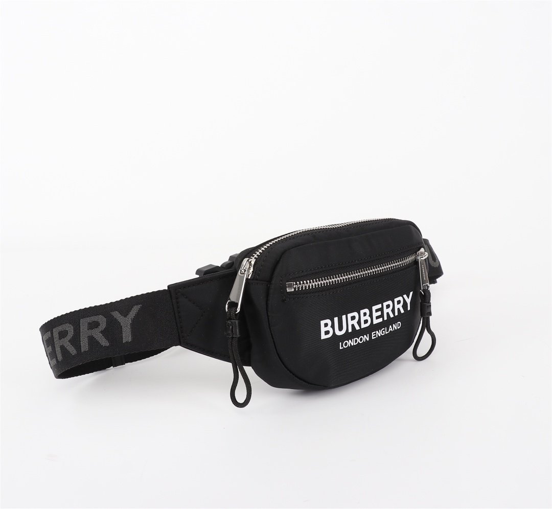 Small Logo Print ECONYL® Cannon Bum Bag Black High