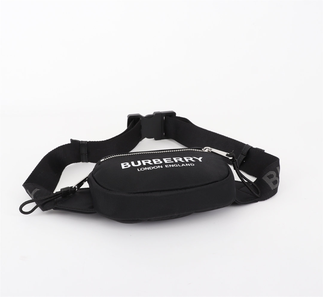 Small Logo Print ECONYL® Cannon Bum Bag Black High