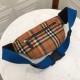 Medium Vintage Check Bonded Cotton Bum Bag Blue Strap High