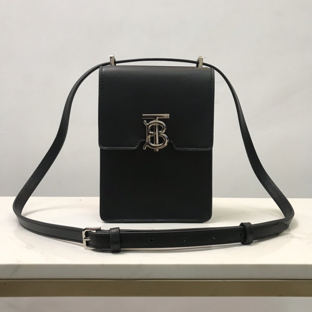 Leather Robin Bag Black Silver-Tone High